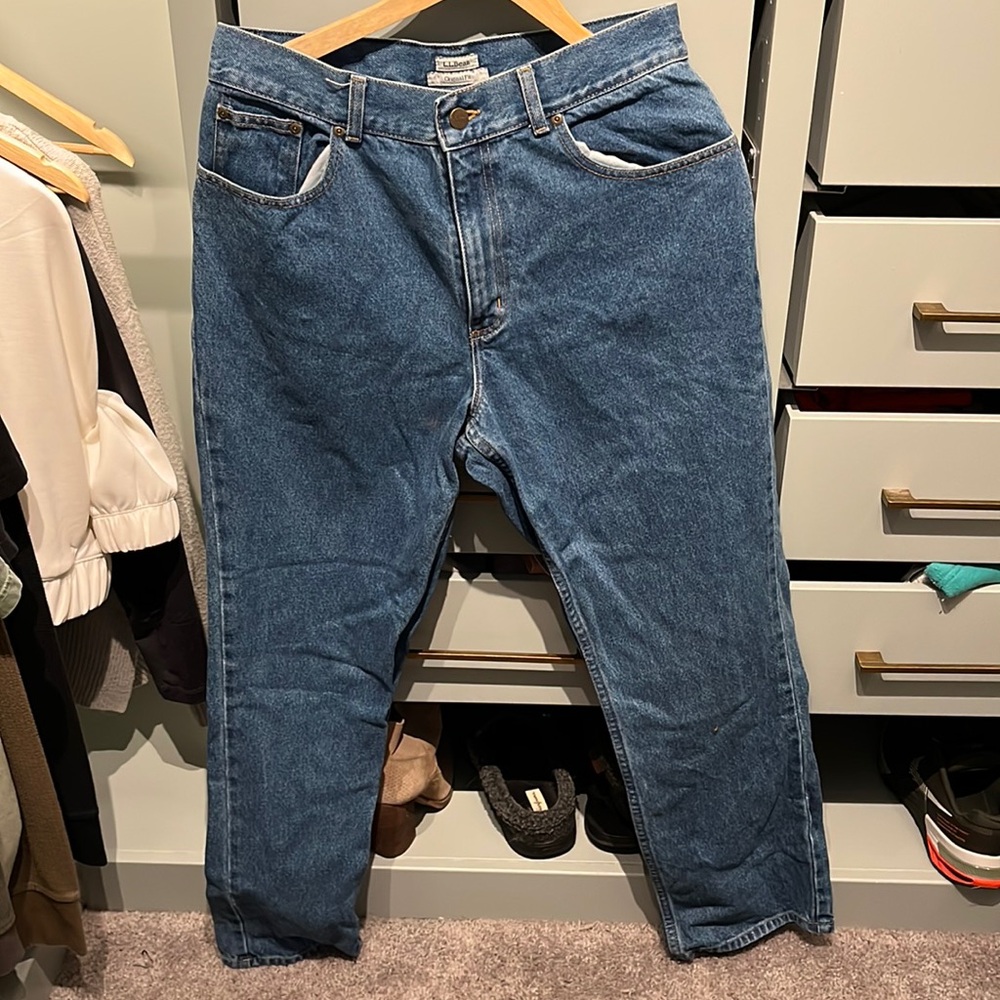 LL Bean high rise jeans